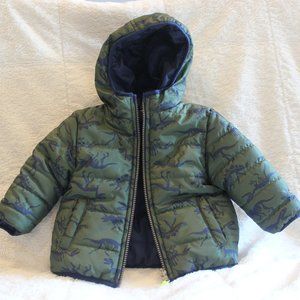 Carter's Boy's Reversible Dinosaur Puffer Jacket